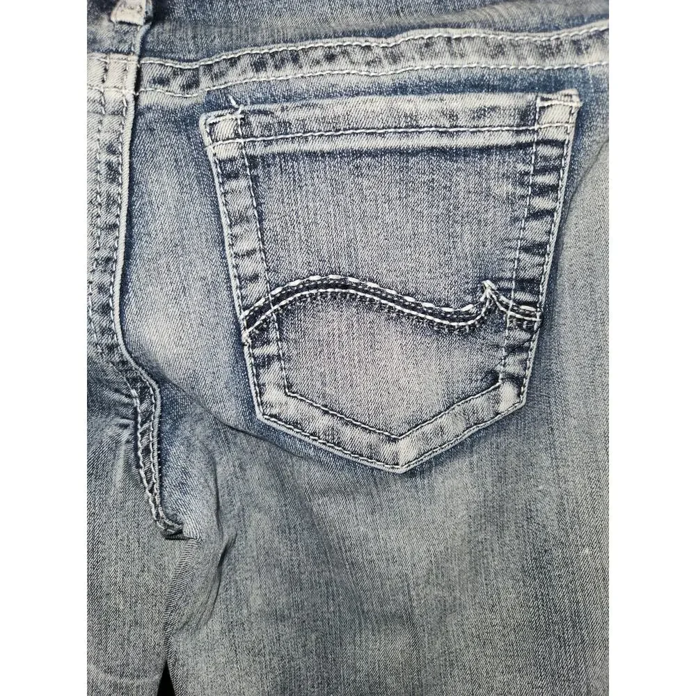 Rue21 Low-Rise Skinny Jeans Womens Size S Light Wash Distressed Denim